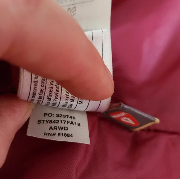 Patagonia Women's Nano Puff Lightweight Outdoor Puffer Jacket Burgundy Wine Sml - Picture 9 of 9